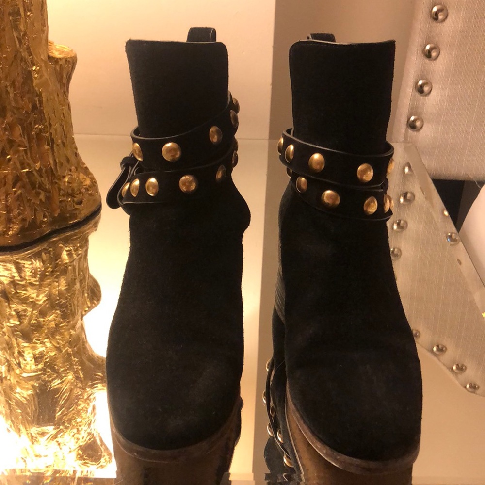 See by Chloé Black Studded Boots